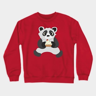 Panda with cupcake Crewneck Sweatshirt